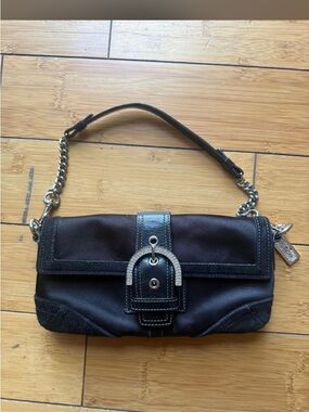 Coach Swarovski Crystal Black Shoulder Bag y2K vintage
